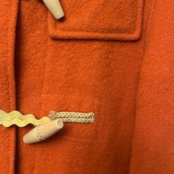 RARE Vintage Gloverall "The Monty" Wool Duffle Coat - Burnt Orange - Picture 8 of 15